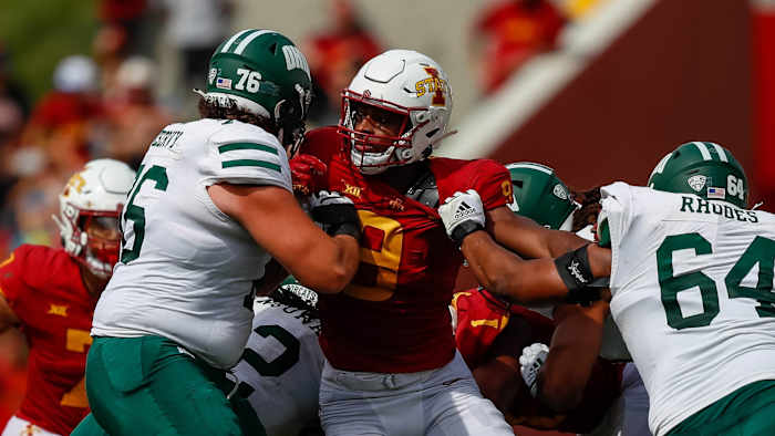 Will McDonald finished as the Big 12 career leader in sacks. (Photo by USA Today Sports)